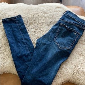 Rag and bone faded “missing” back pocket